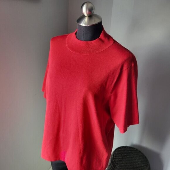 Vintage Silk Knit Pendleton Red Sweater Sz XL - Picture 8 of 10